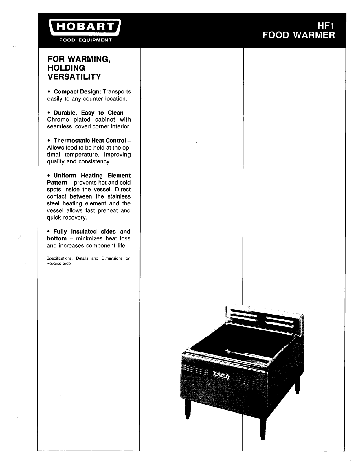 Hobart HF1 User Manual