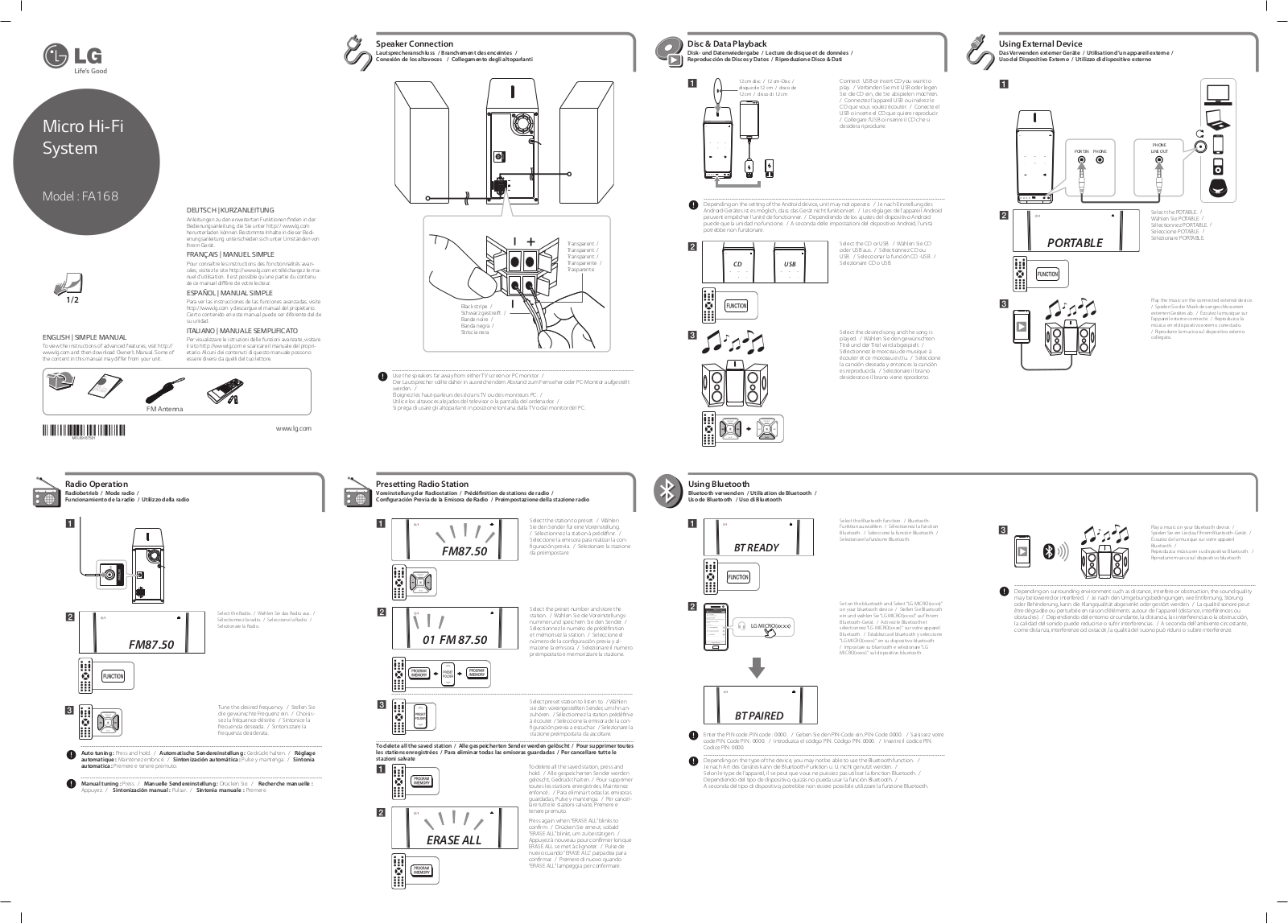 LG FA168 User guide