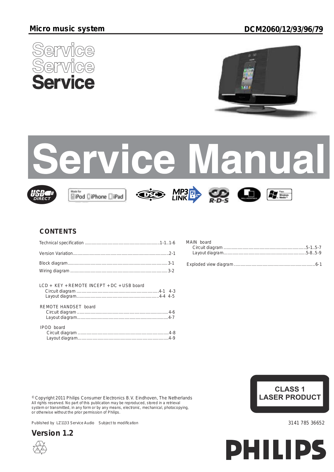 Philips sm-dcm2060 Datasheet - ManualMachine.com