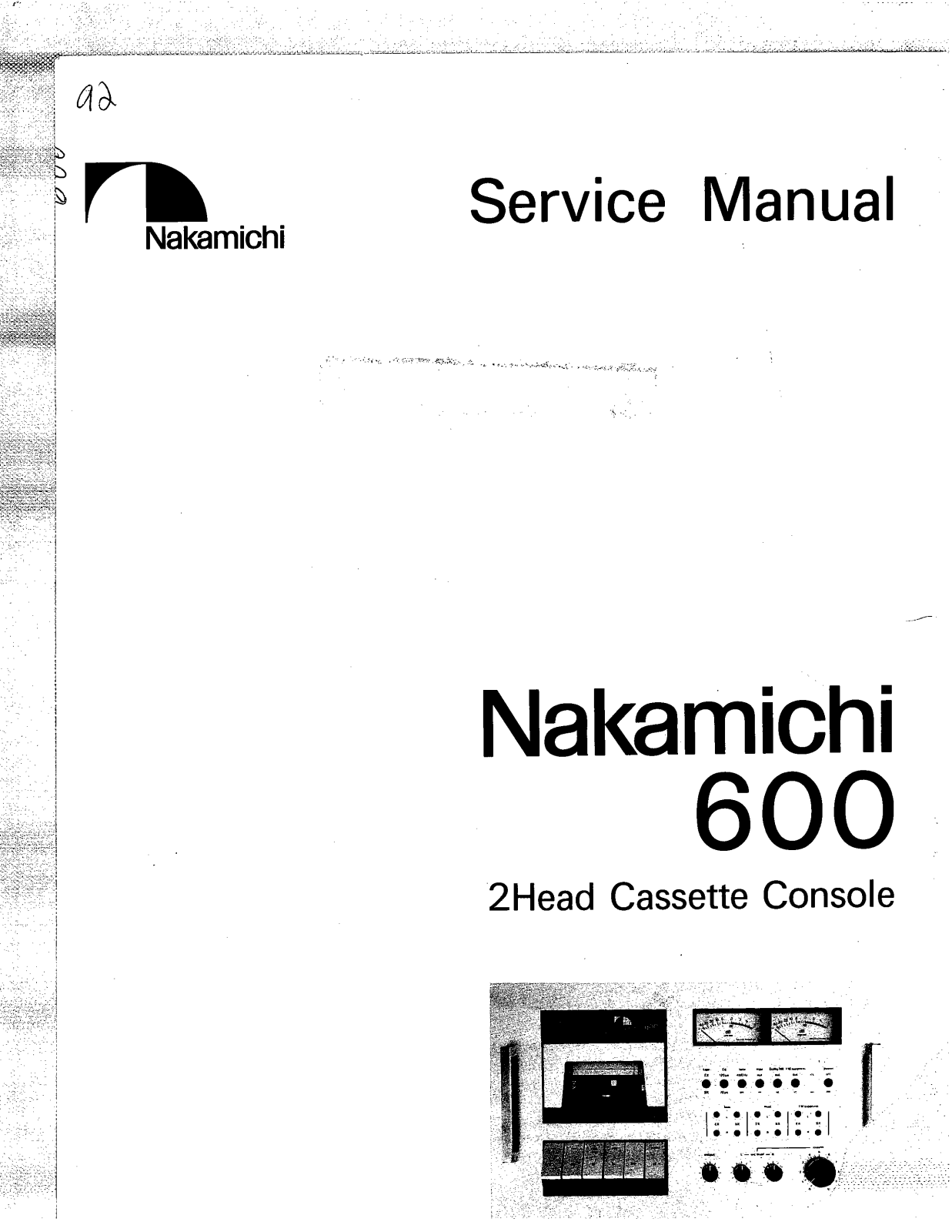 Nakamichi 600 Service manual