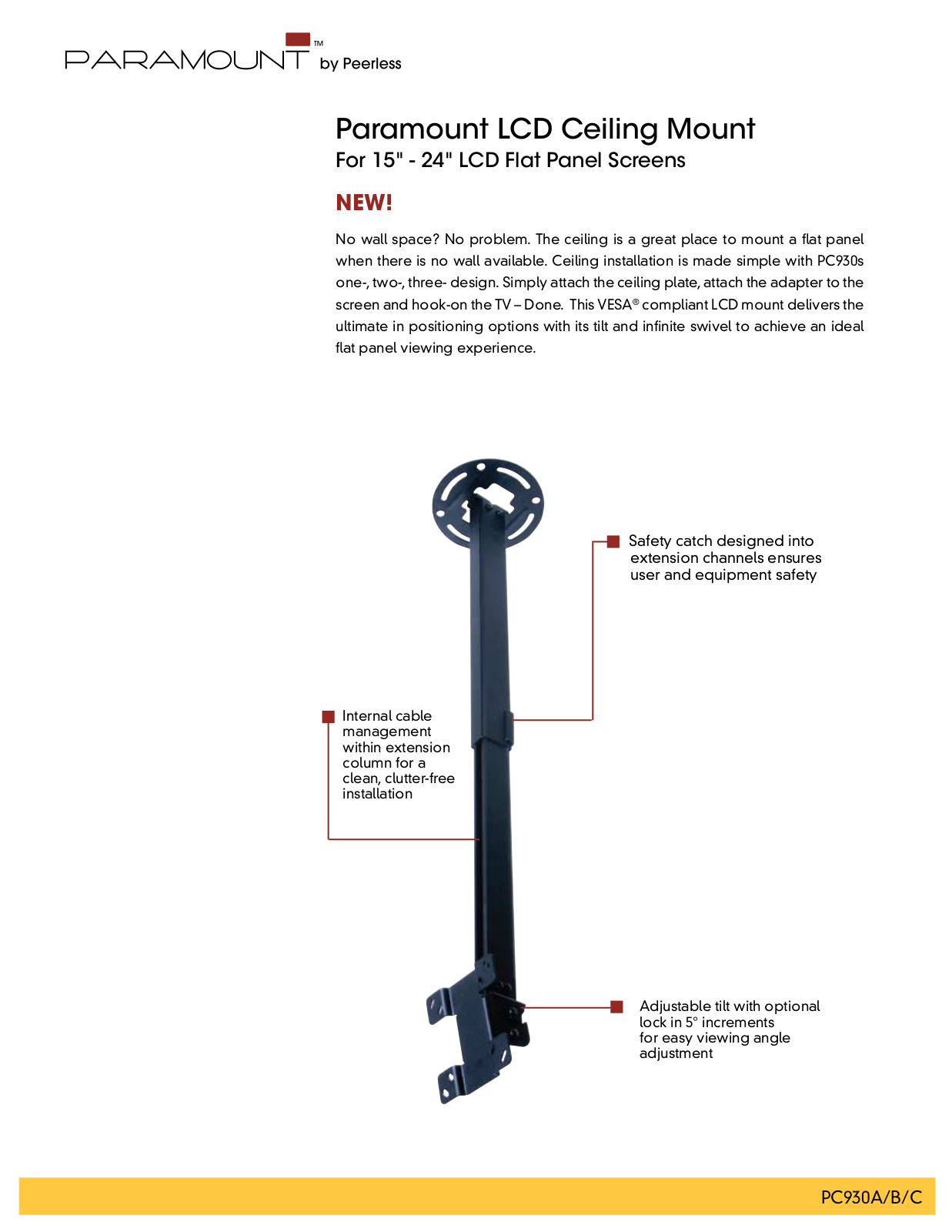 Peerless-AV PB-1 User Manual