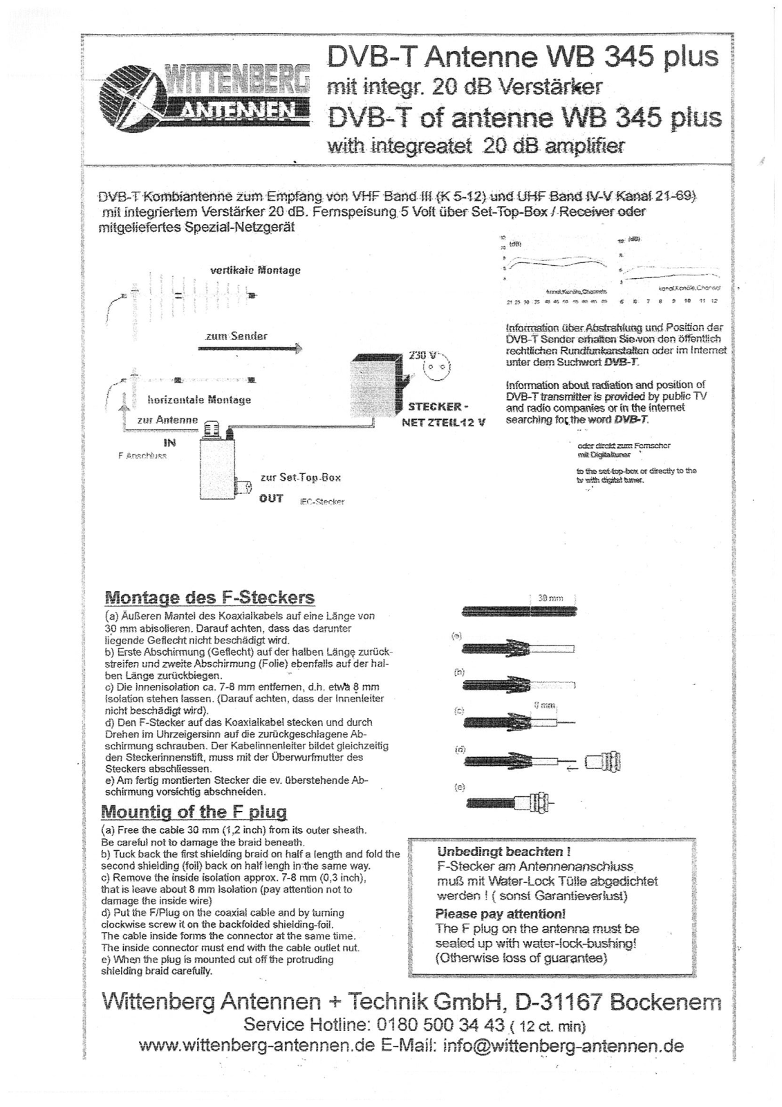 Wittenberg Antennen WB 345 plus User guide