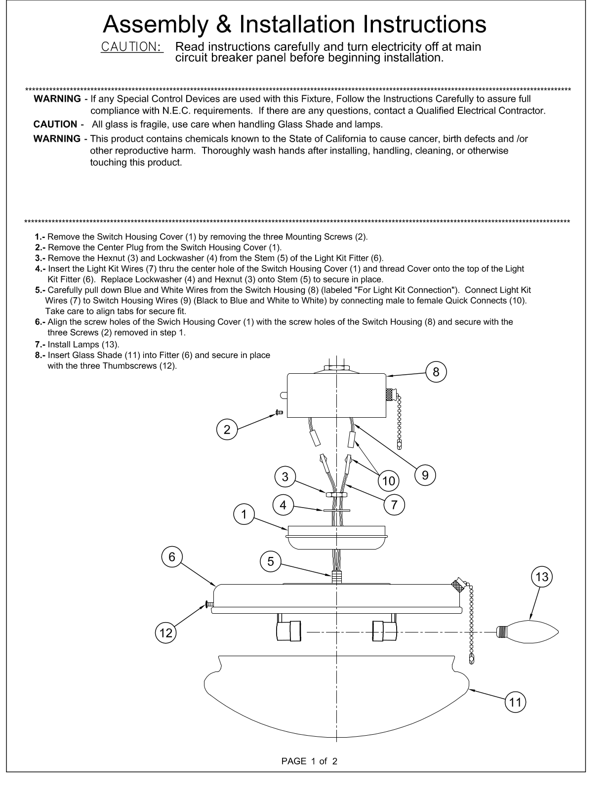 Wrought Studio VARK3836 Assembly & Installation Instructions