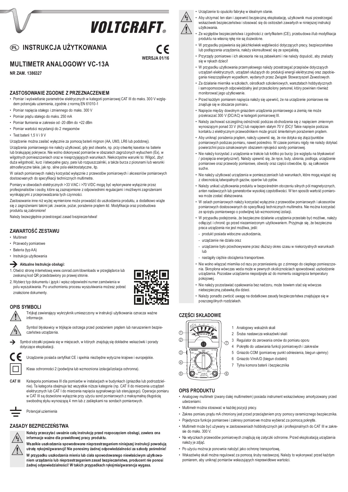 VOLTCRAFT VC-13A User guide