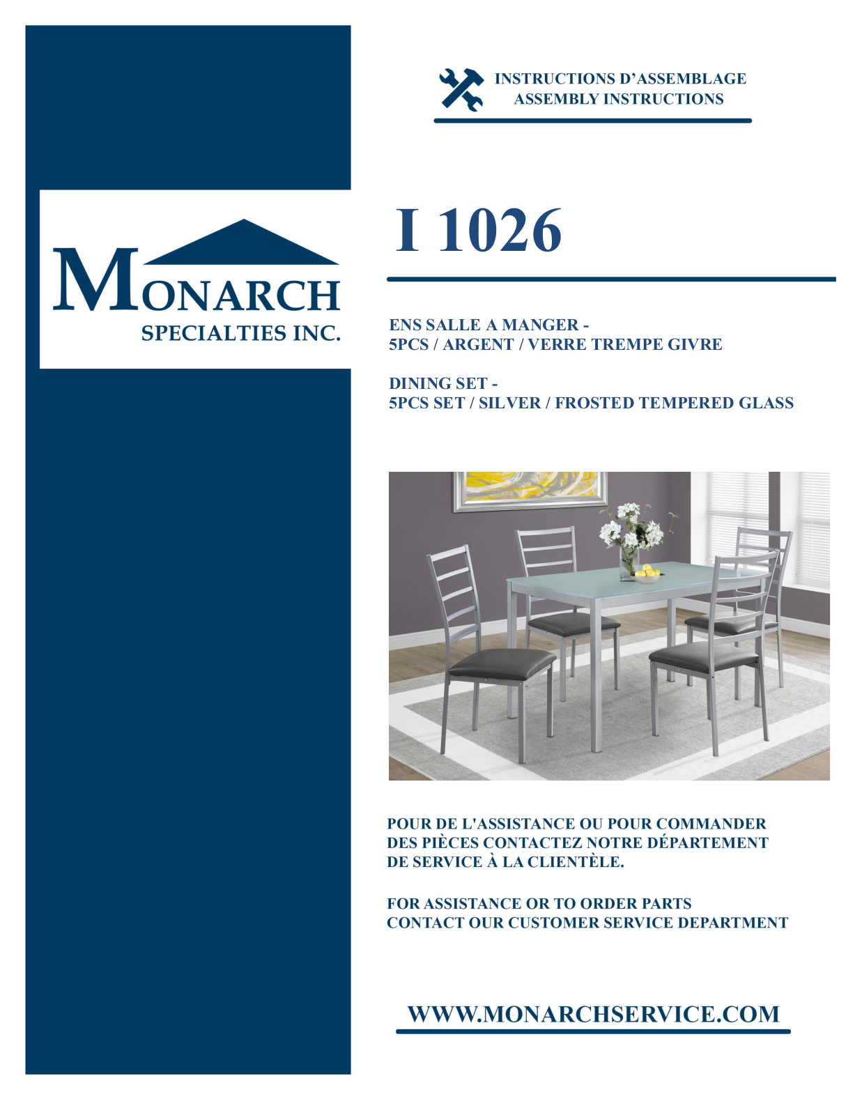 Monarch I1026 Assembly Guide