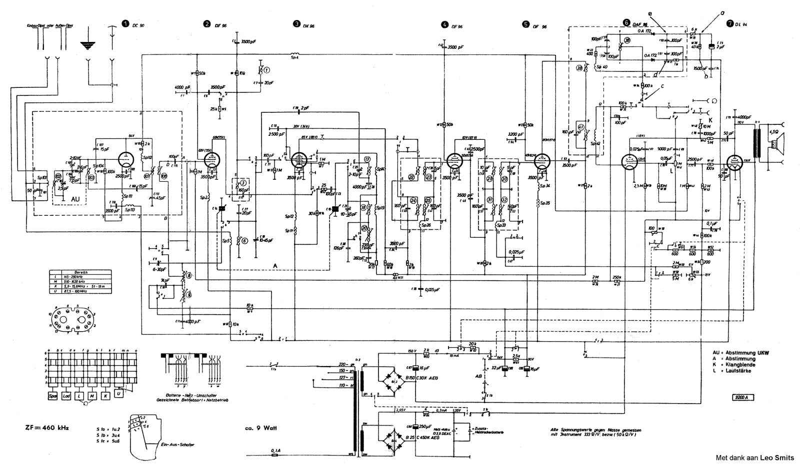 Telefunken Bajazzo-55 Schematic