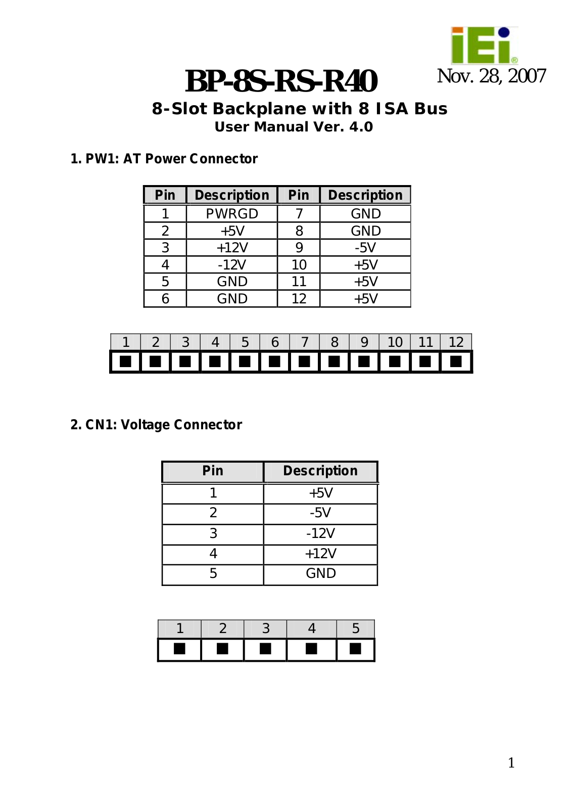 IEI Integration BP-8S-RS User Manual