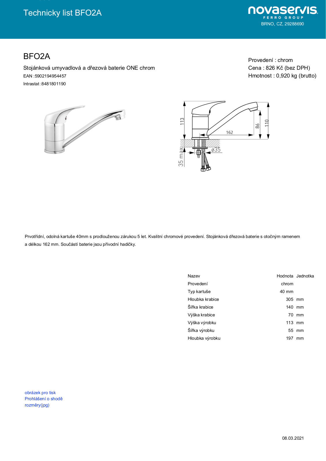 Novaservis BFO2A User guide - ManualMachine.com