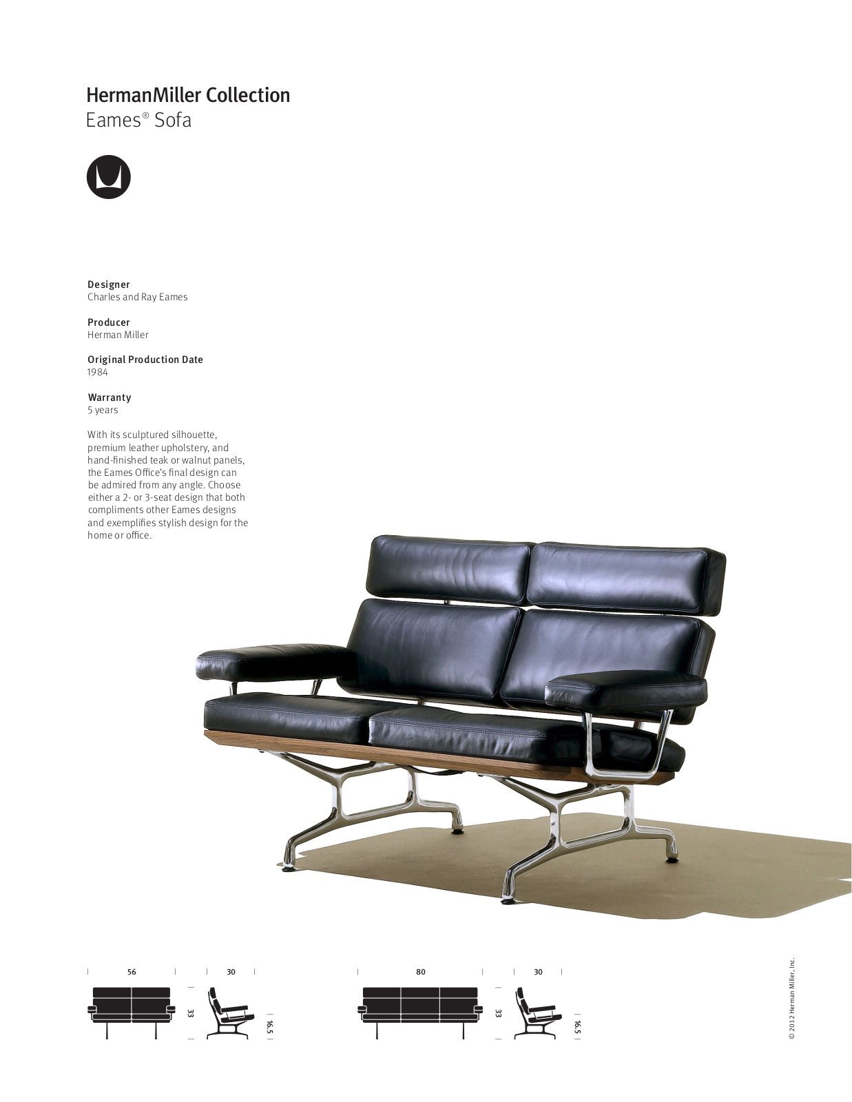 Herman Miller Eames Sofa User Manual