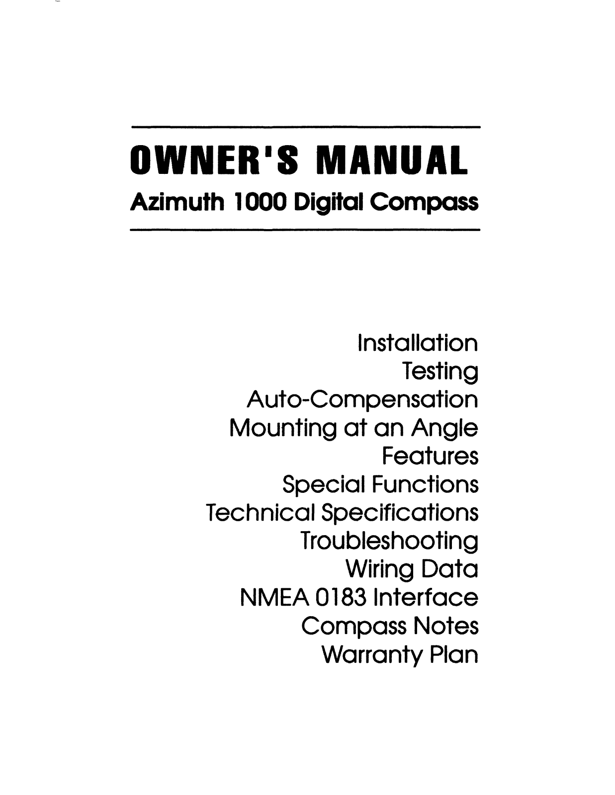 KVH Industries Azimuth 1000 User Manual