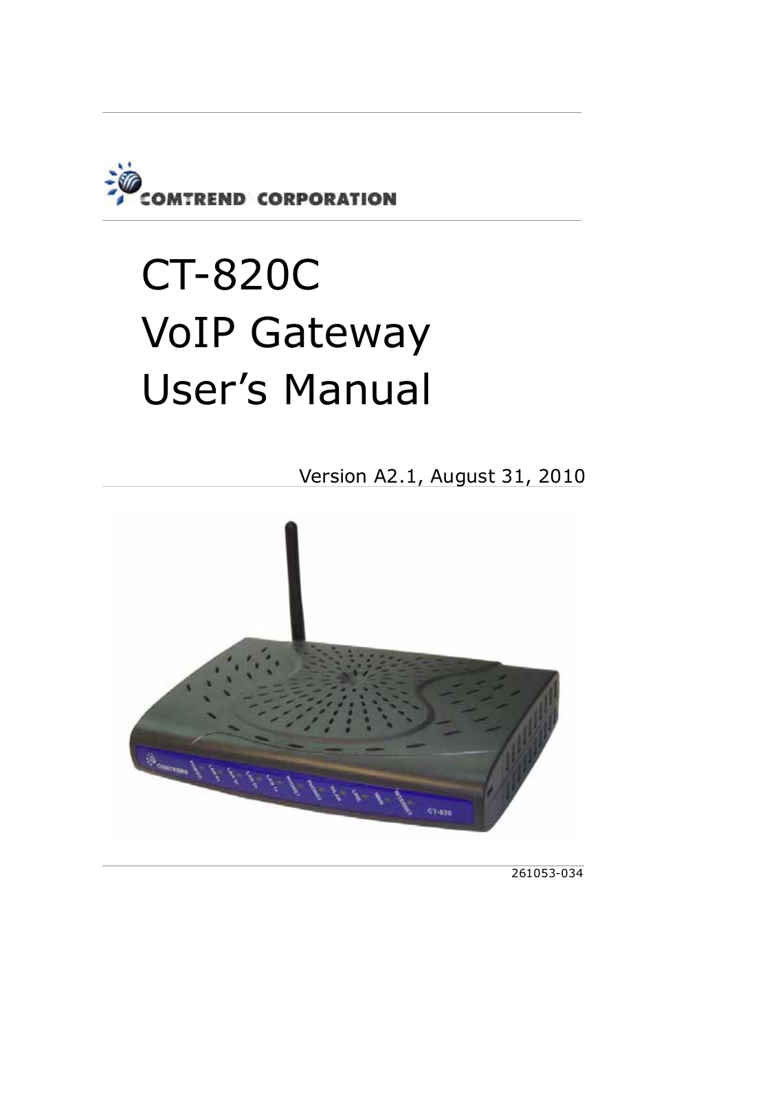 Comtrend 820C User Manual