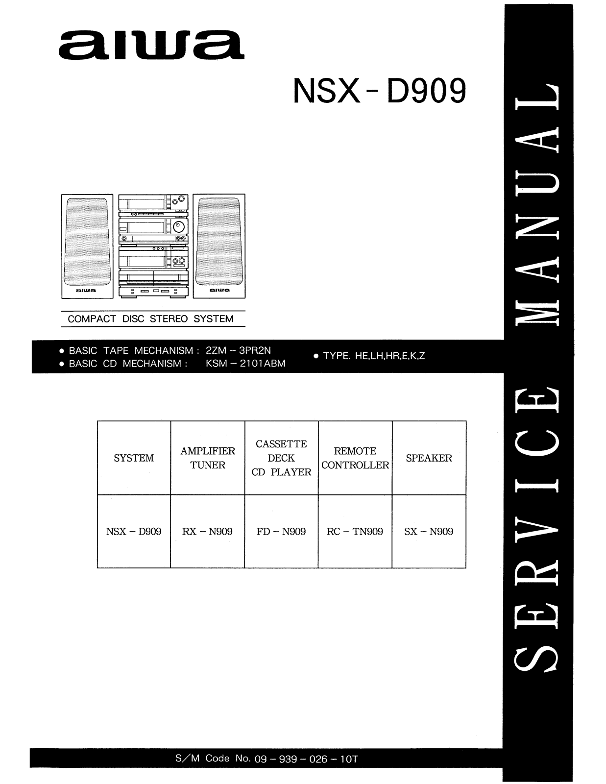 AIWA NSX-D909 User Manual