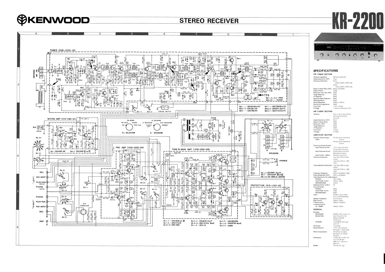 Kenwood KR-2200 Service Manual