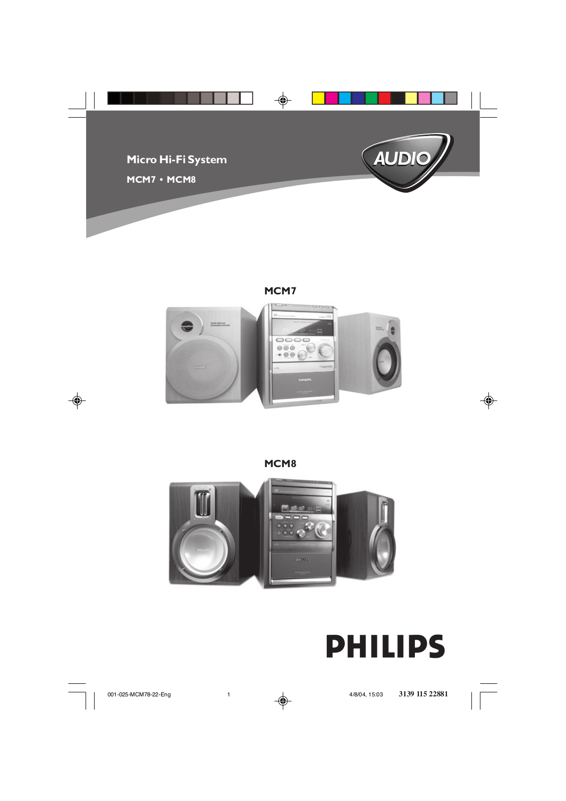 Philips MCM7, MCM8 User Manual