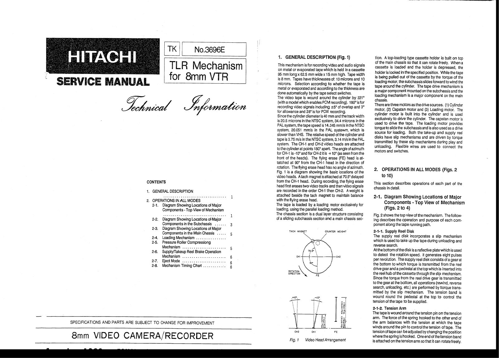 Hitachi TLR Service Manual