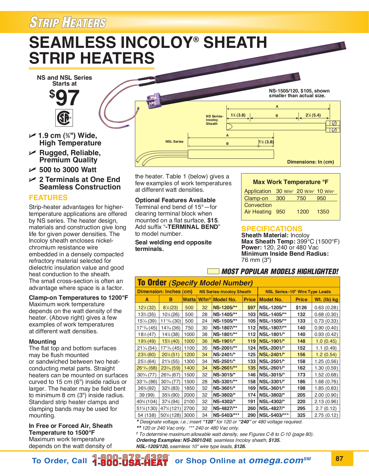 Omega Products NS-1405-240 User Manual