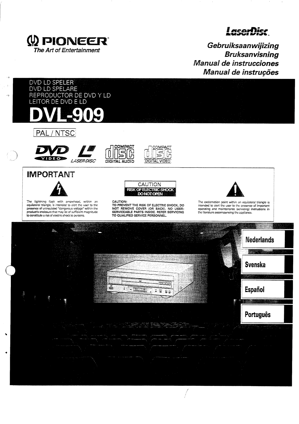 Pioneer DVL-909 User Manual