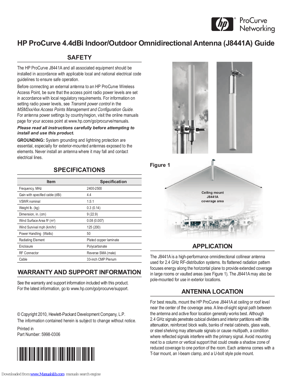 HP ProCurve J8441A User Manual