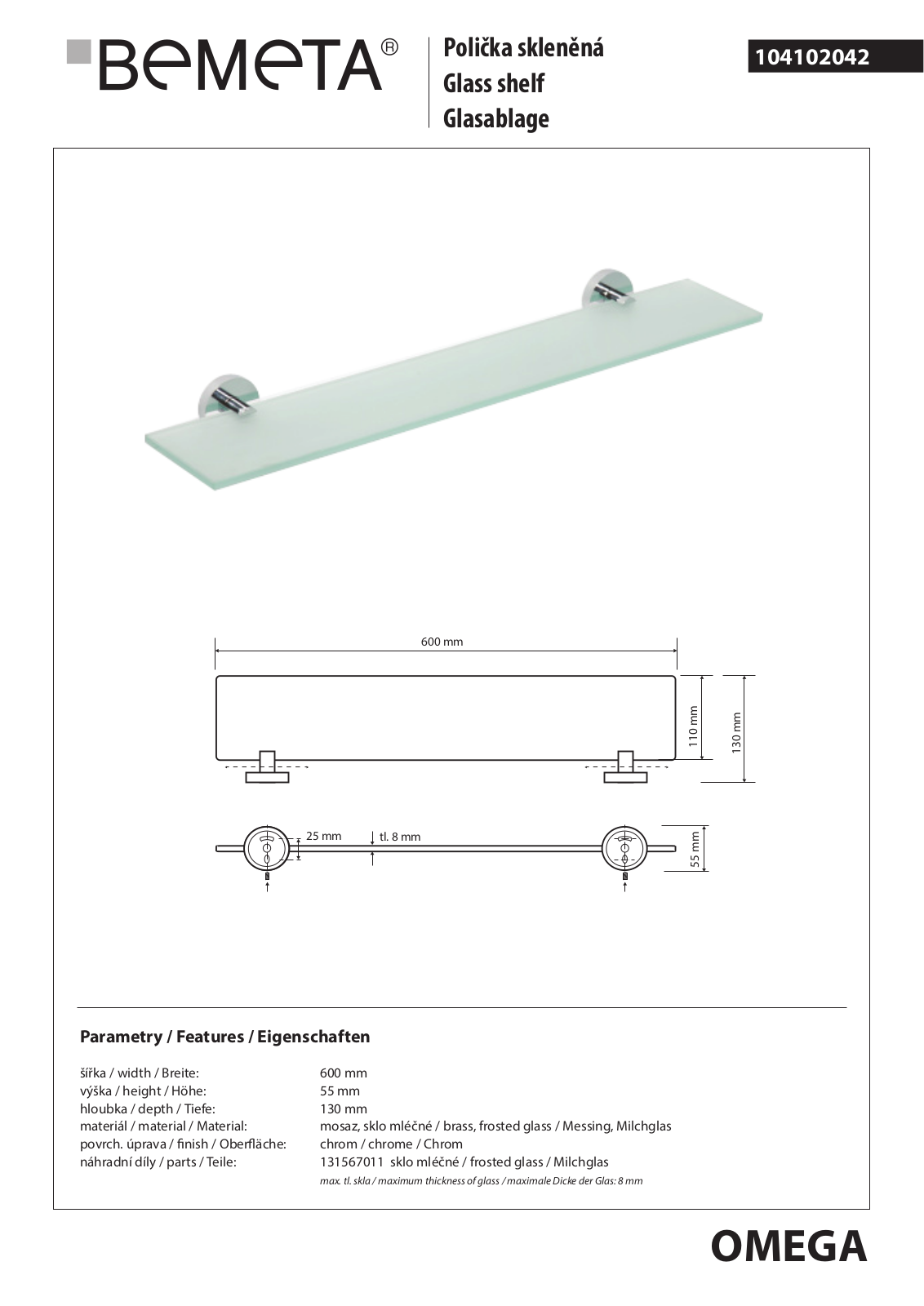 Bemeta Omega 104102042 User guide