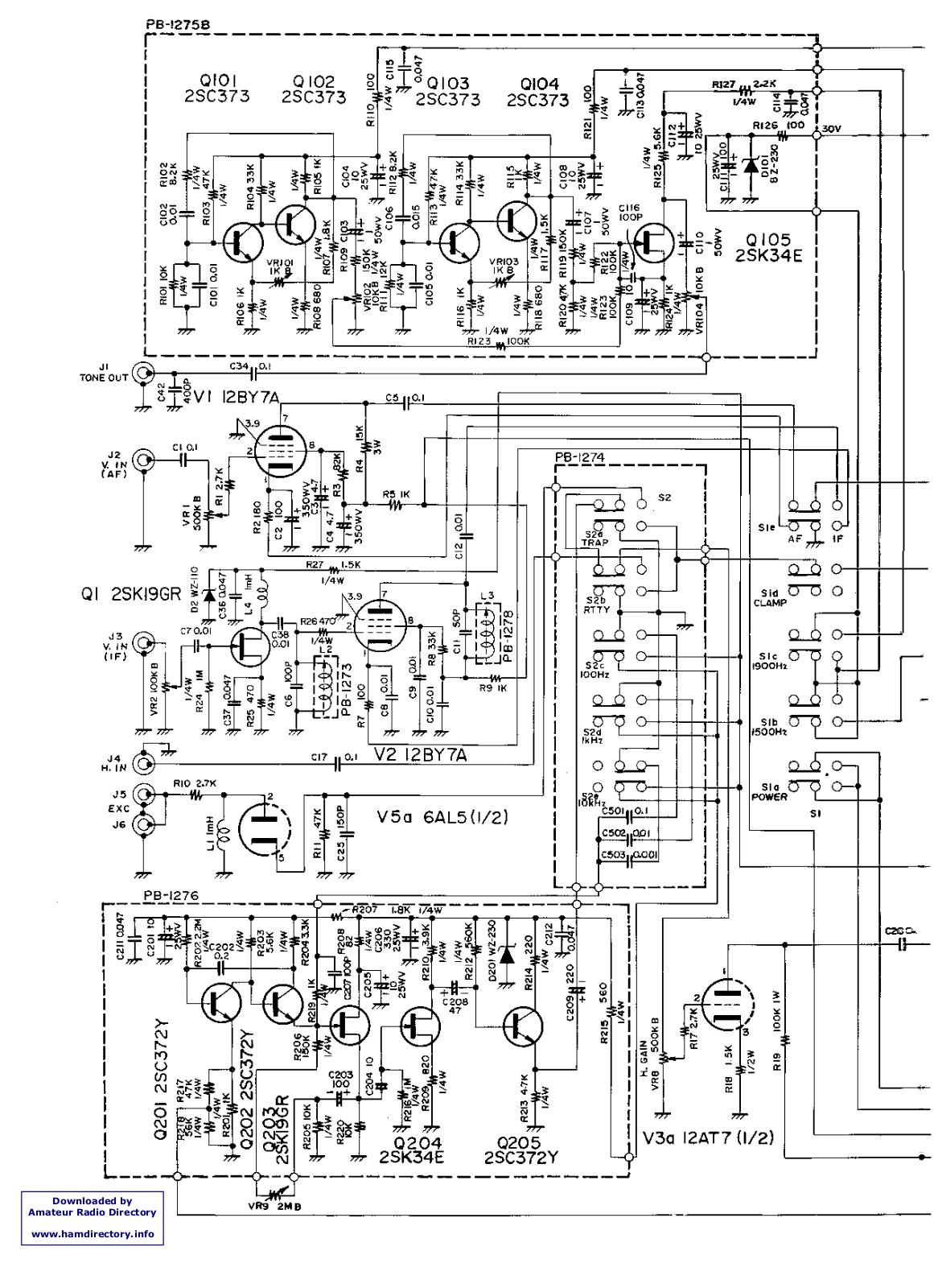 Yaesu YO-100 Schematic