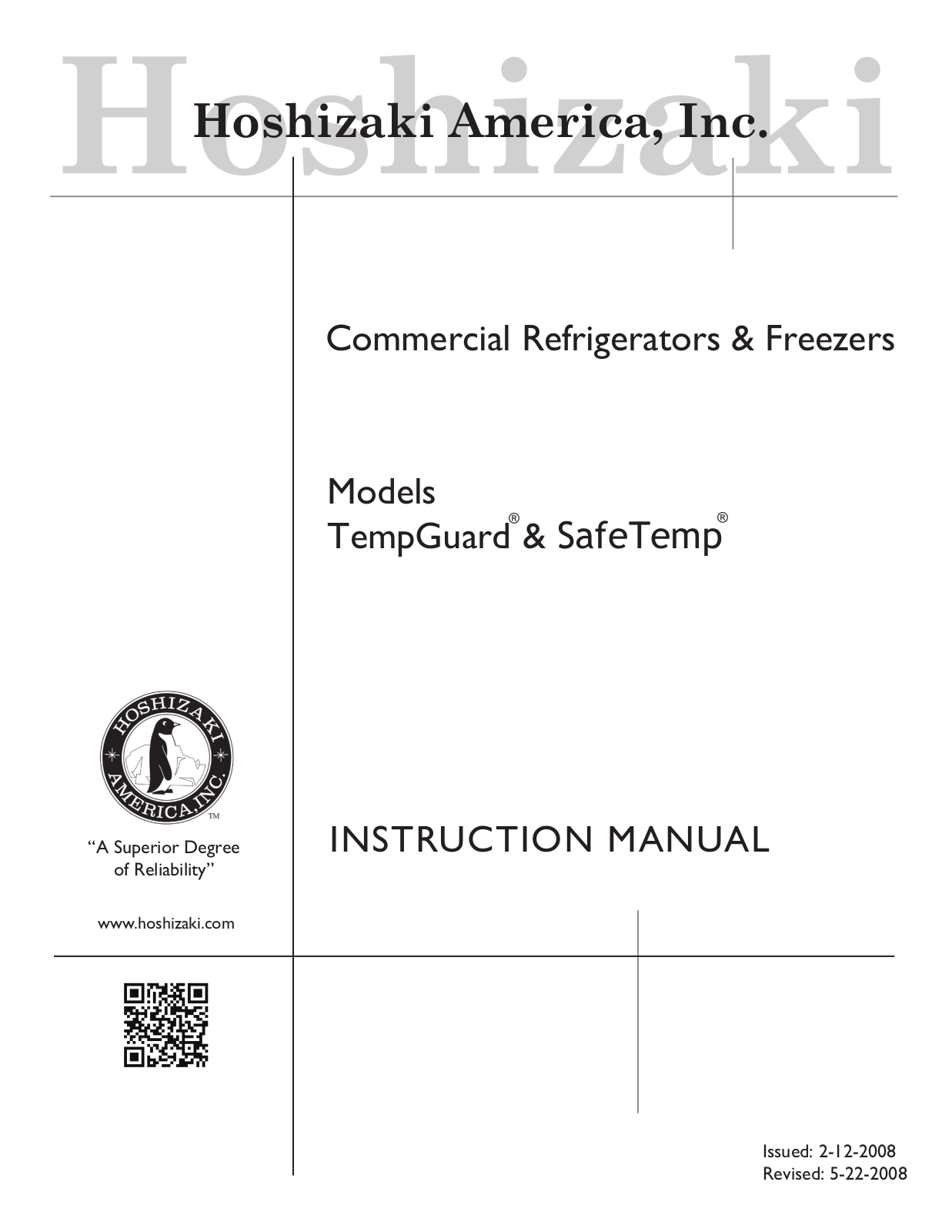 Hoshizaki RH3-AAC-HD Installation Manual