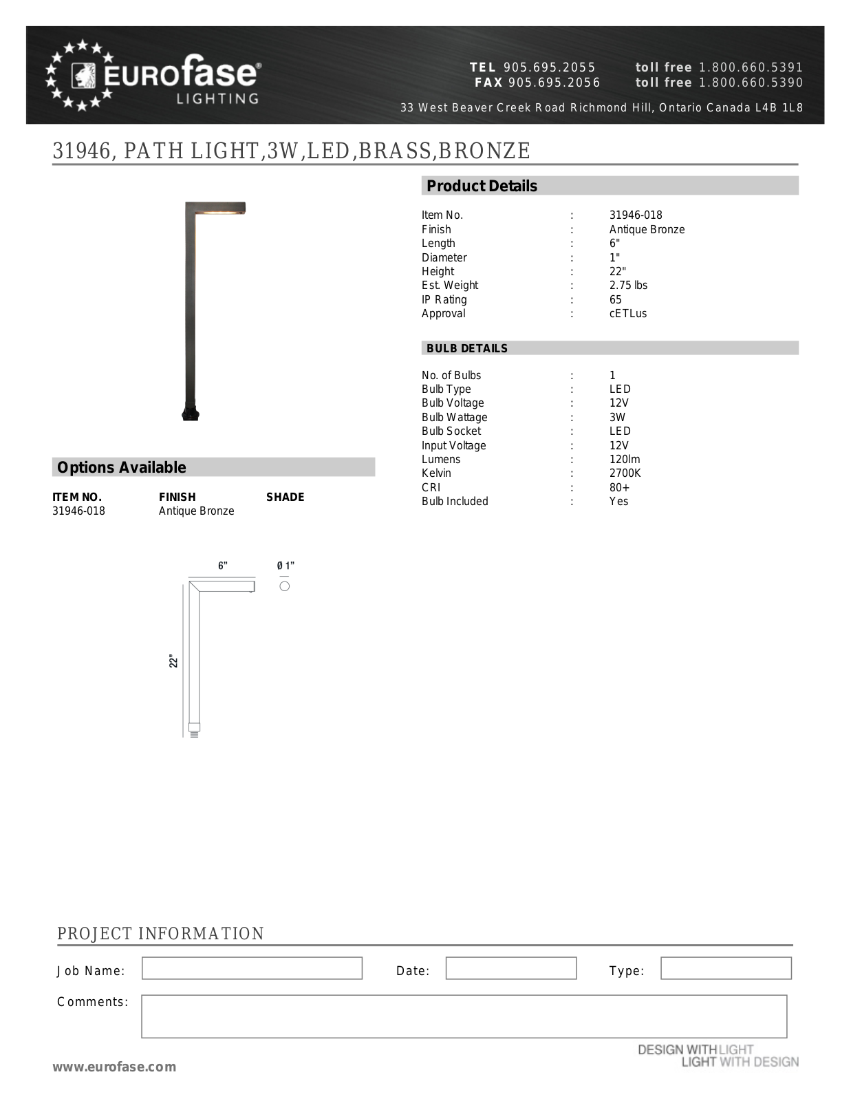 Eurofase XEO4497 Specifications - ManualMachine.com