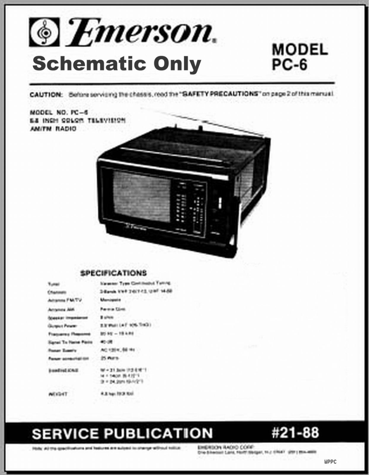 EMERSON PC6 Schematics