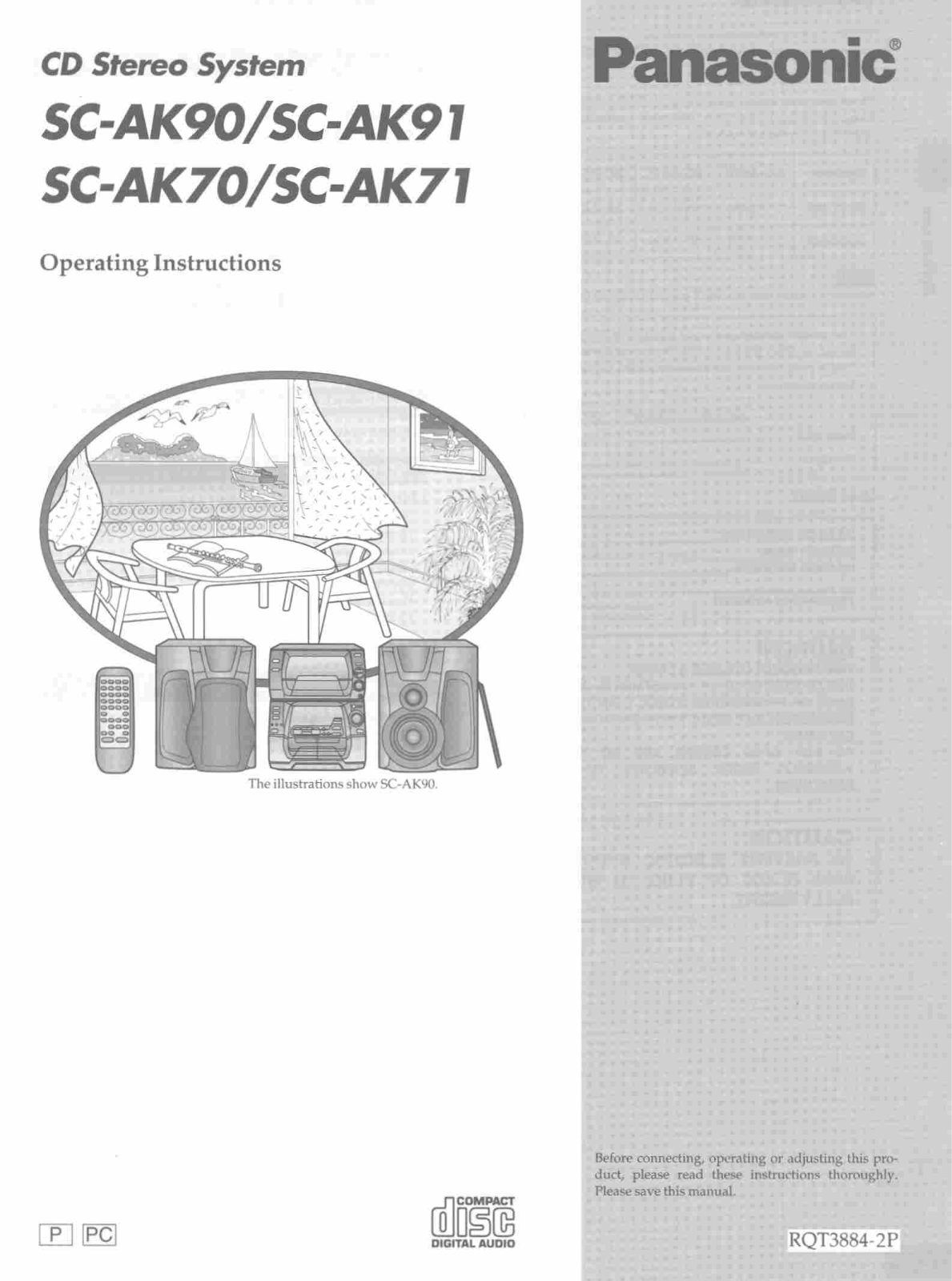 Panasonic SCAK70 User Manual