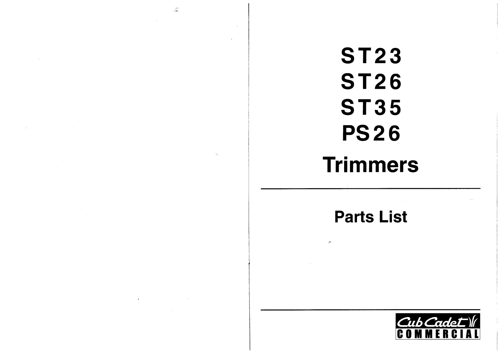 Mtd PS26 parts catalog