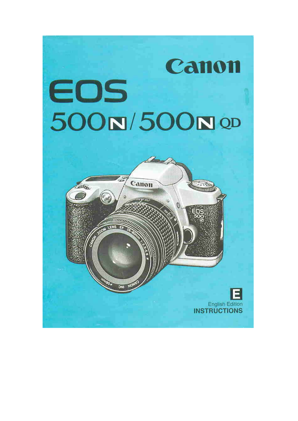 Canon EOS 500N QD, EOS 500N Operating Instructions
