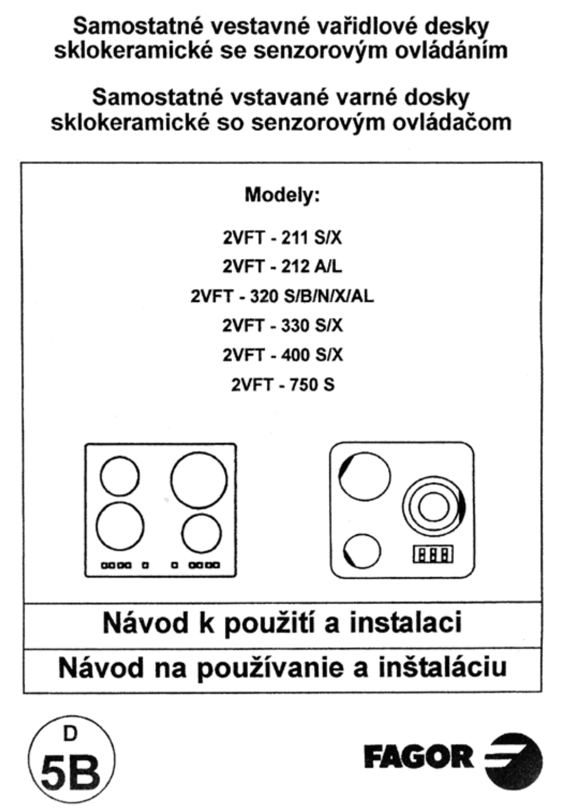 Fagor 2VFT-330, 2VFT-320 AL Manual
