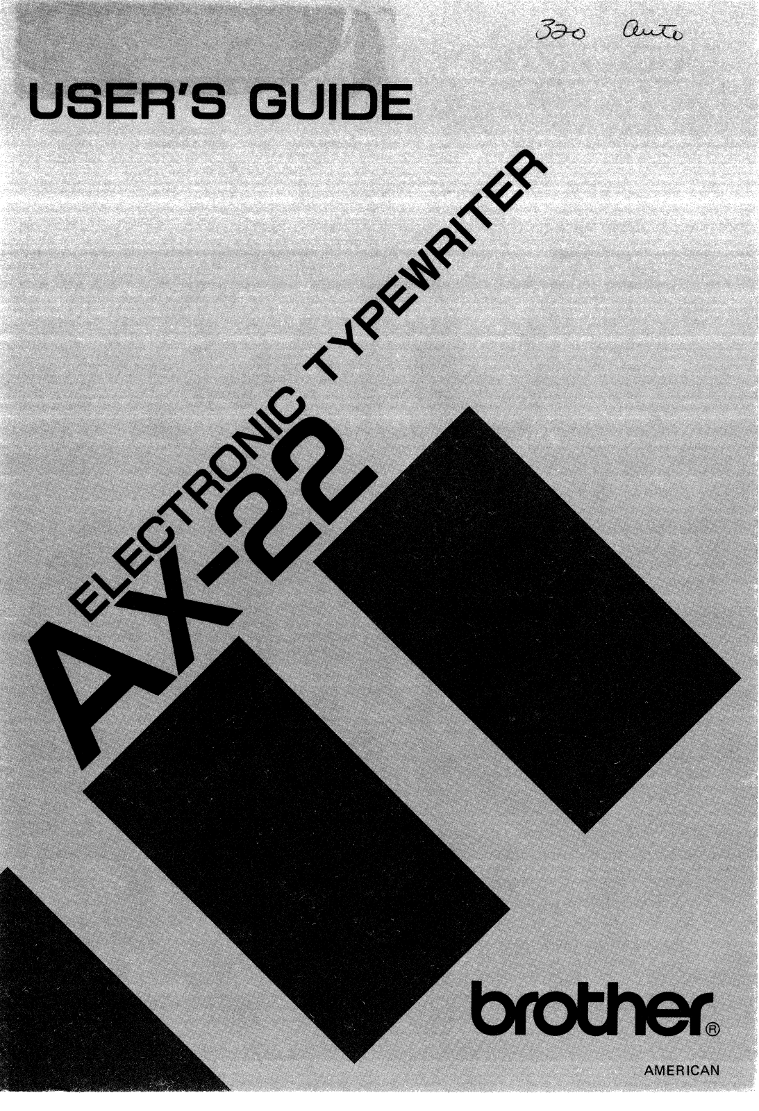 Brother AX-22 Service Manual