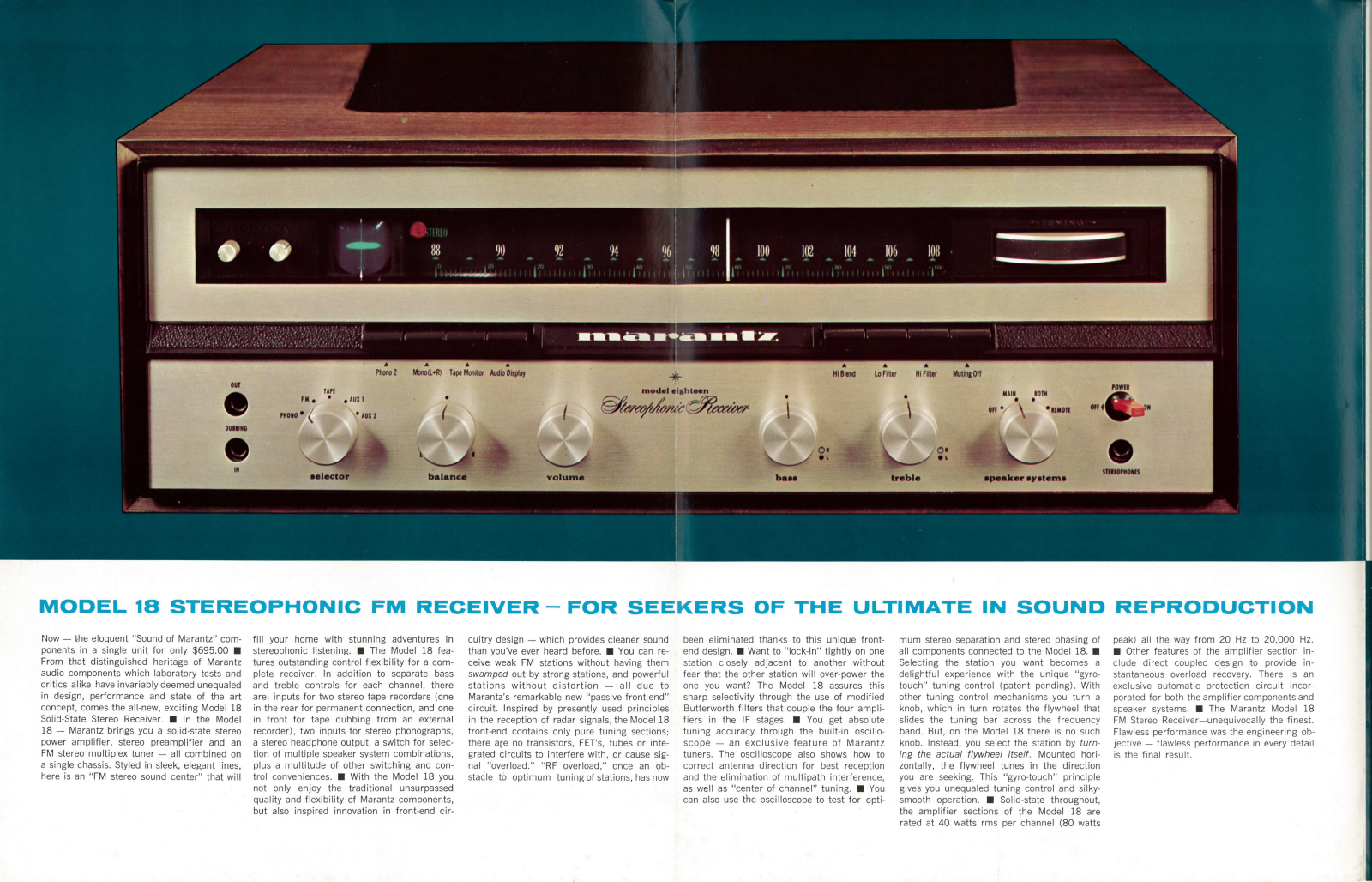 Marantz 18 Datasheet