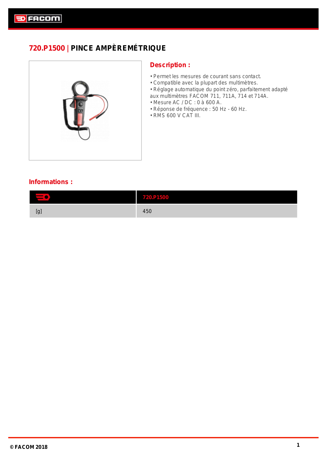 Facom 720.P1500PB Specification - ManualMachine.com