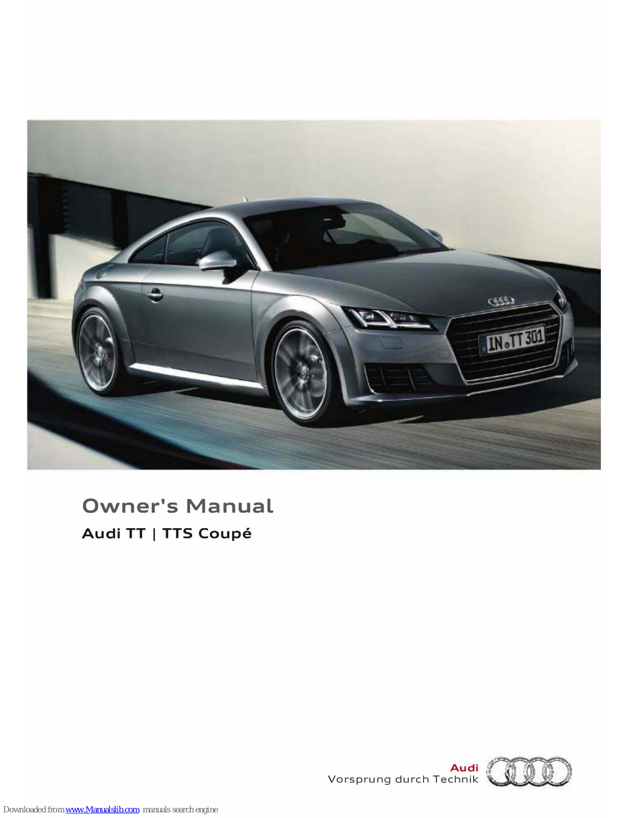 Audi TTS Coupe 2015, TT 2015 Owner's Manual