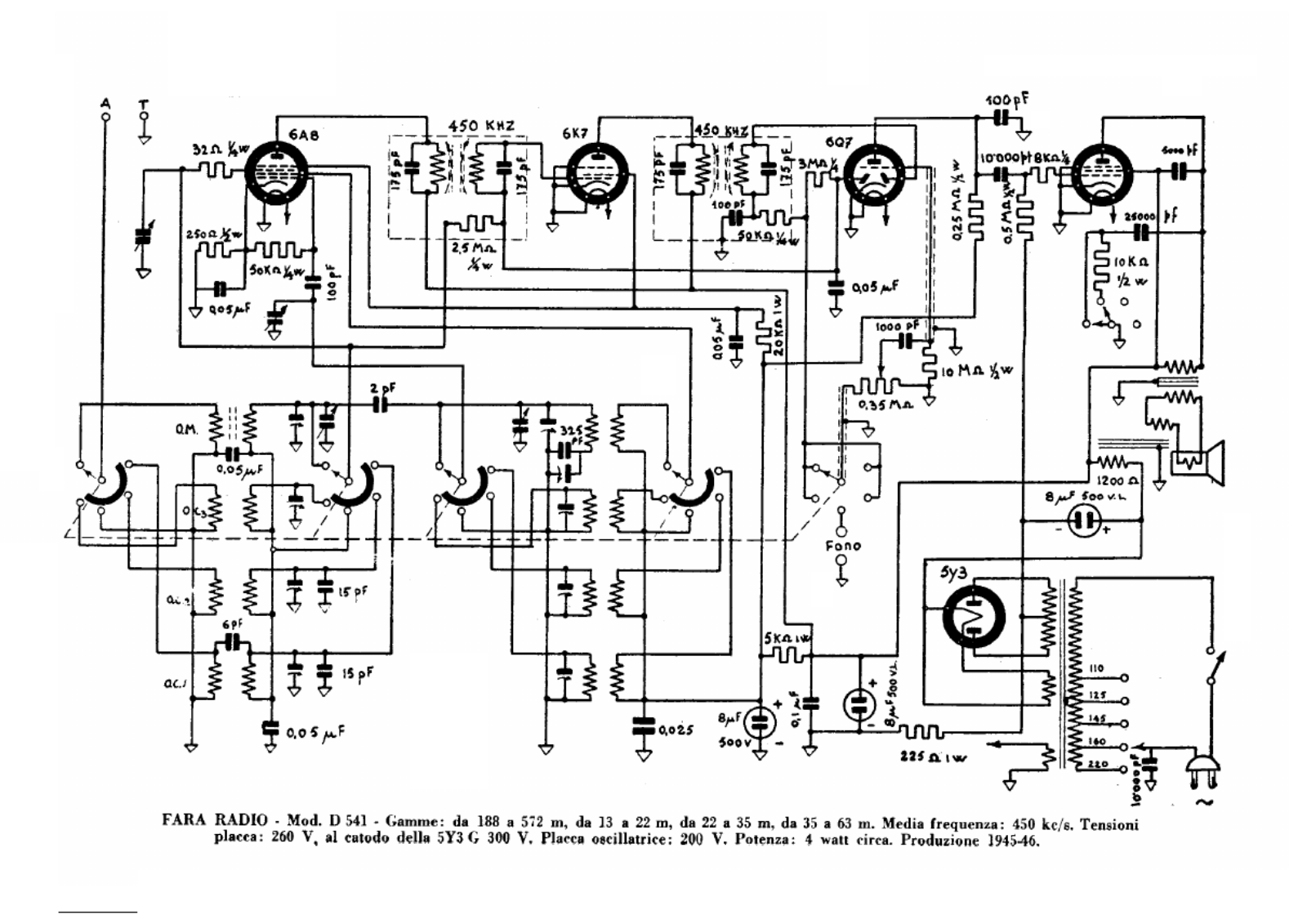 Fara d541 schematic