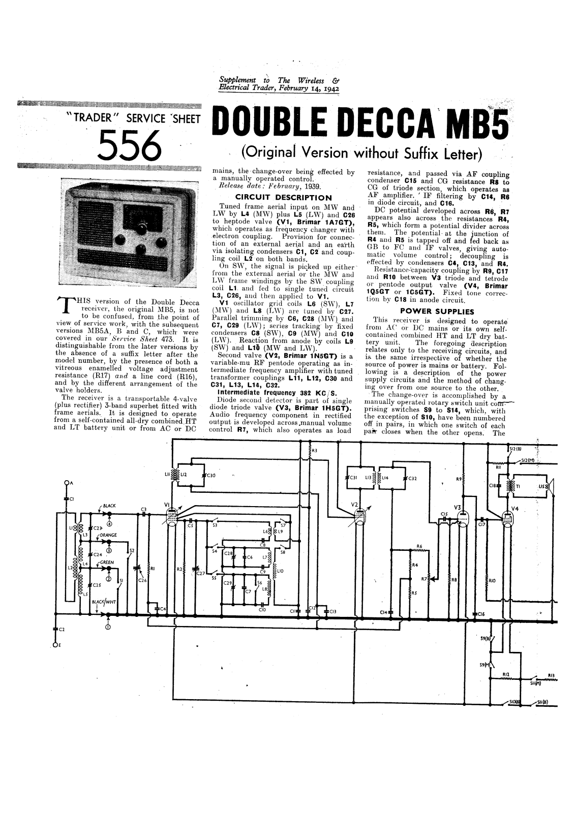 Decca MB-5 Service manual