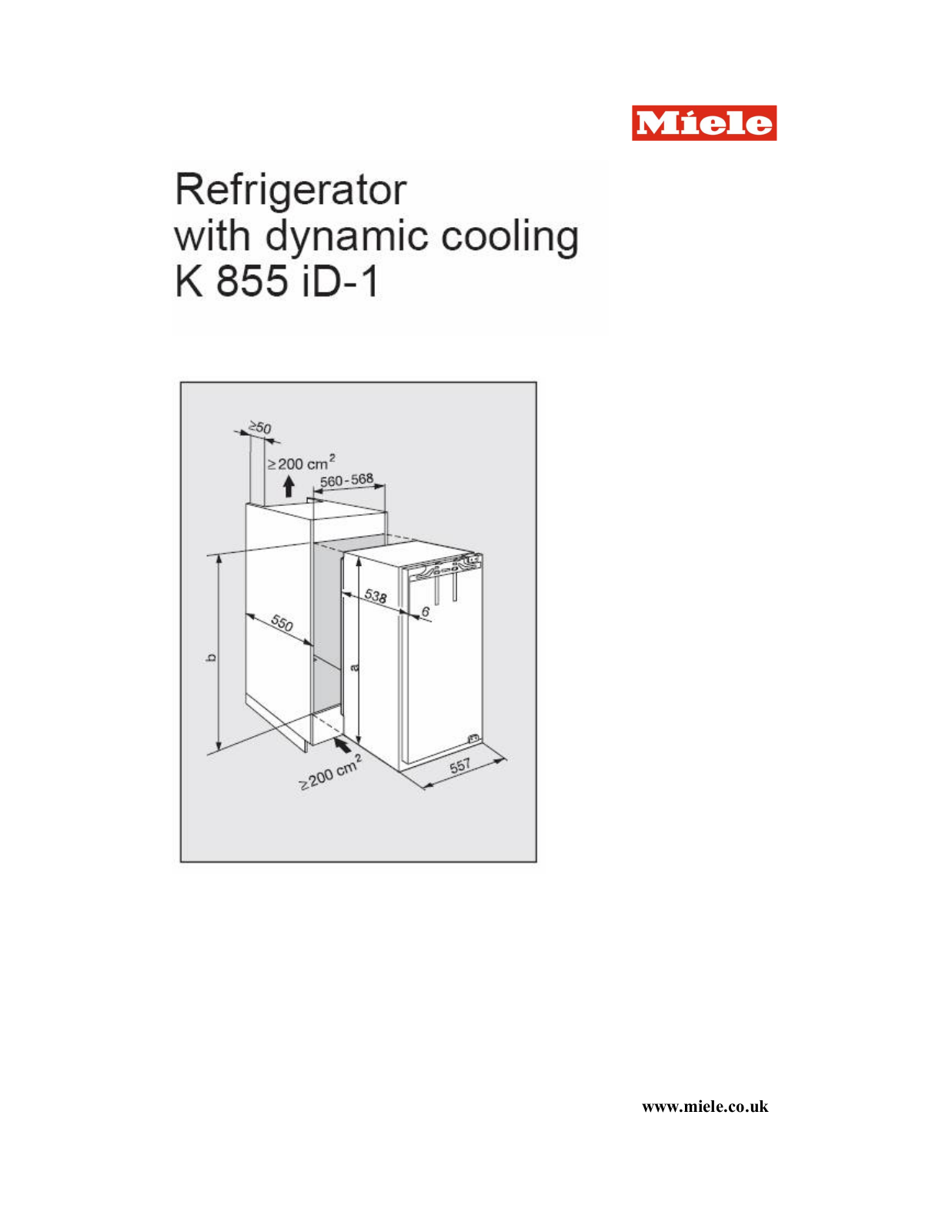 Miele K 855 ID-1 User Manual