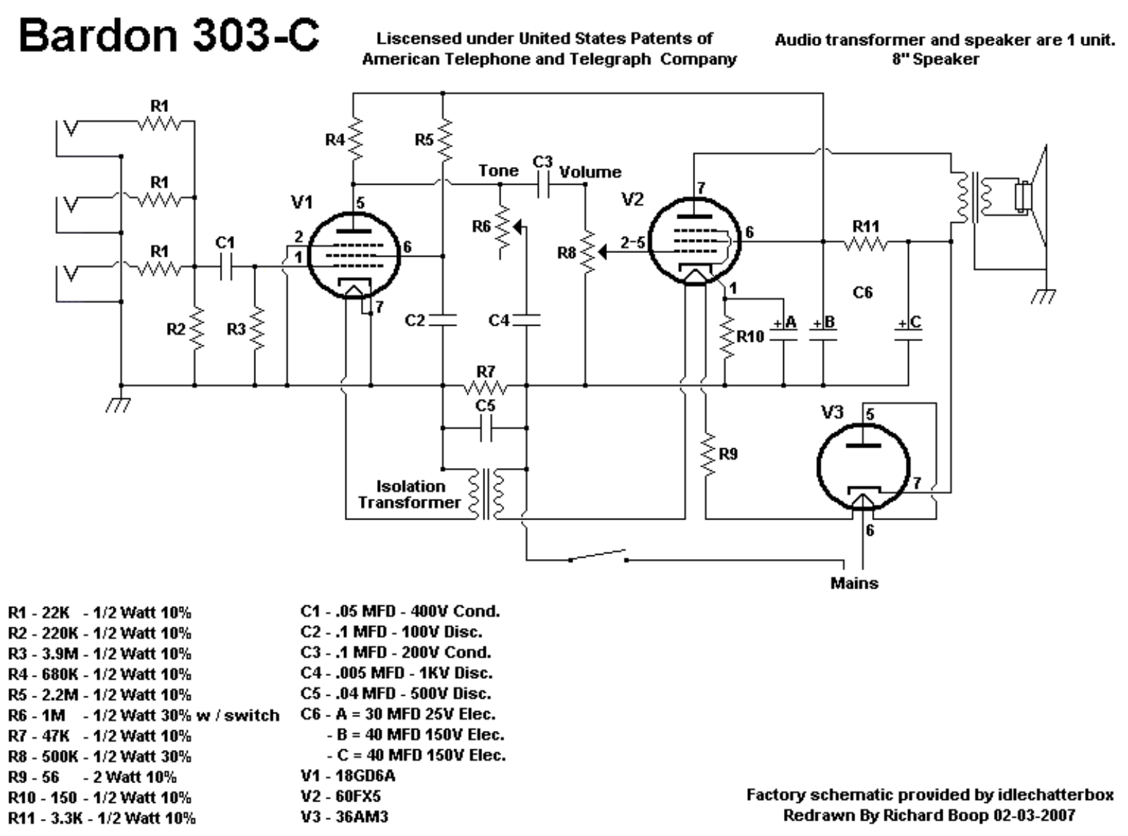 Bardon 303c schematic