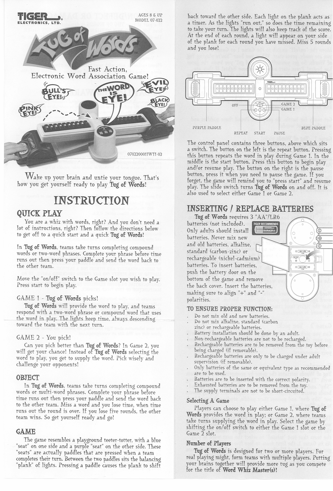 Tiger Corporation 07-022 User Manual