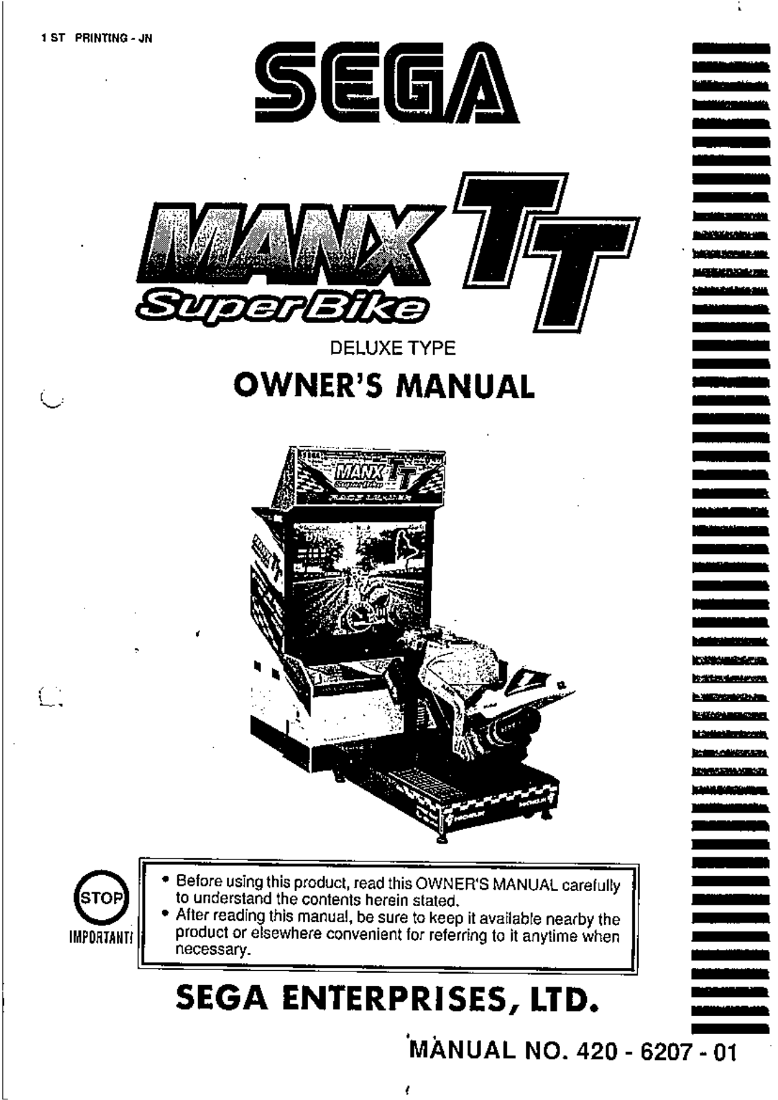 Sega MANX TT DX1 User Manual