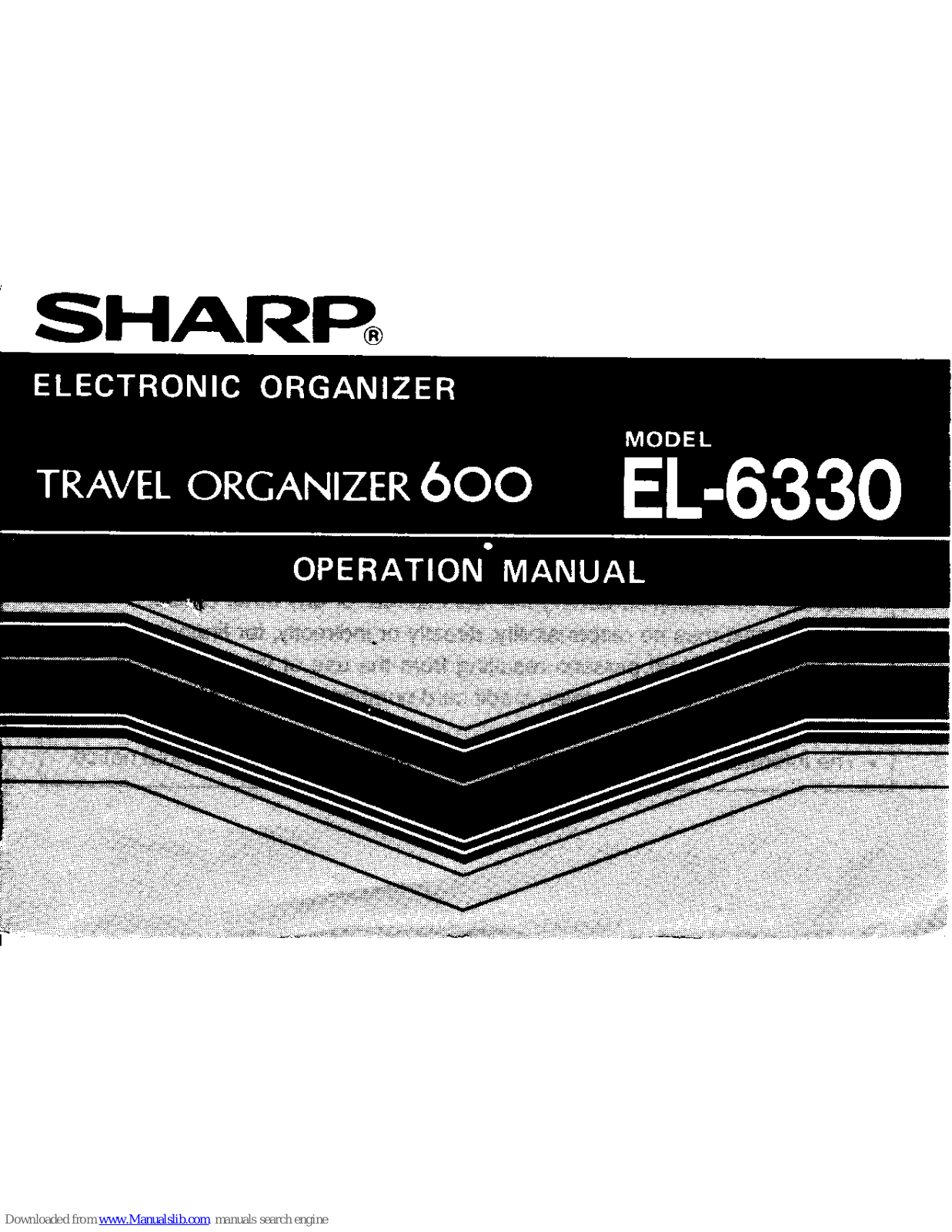 Sharp EL-6330,Travel Organizer 600 Operation Manual