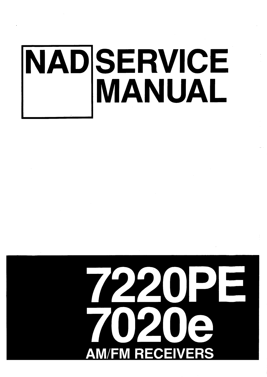 Nad 7220-PE, 7020-E Service Manual