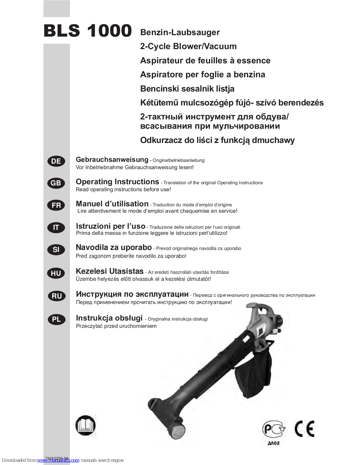 Ikra BLS 1000 Operating Instructions Manual