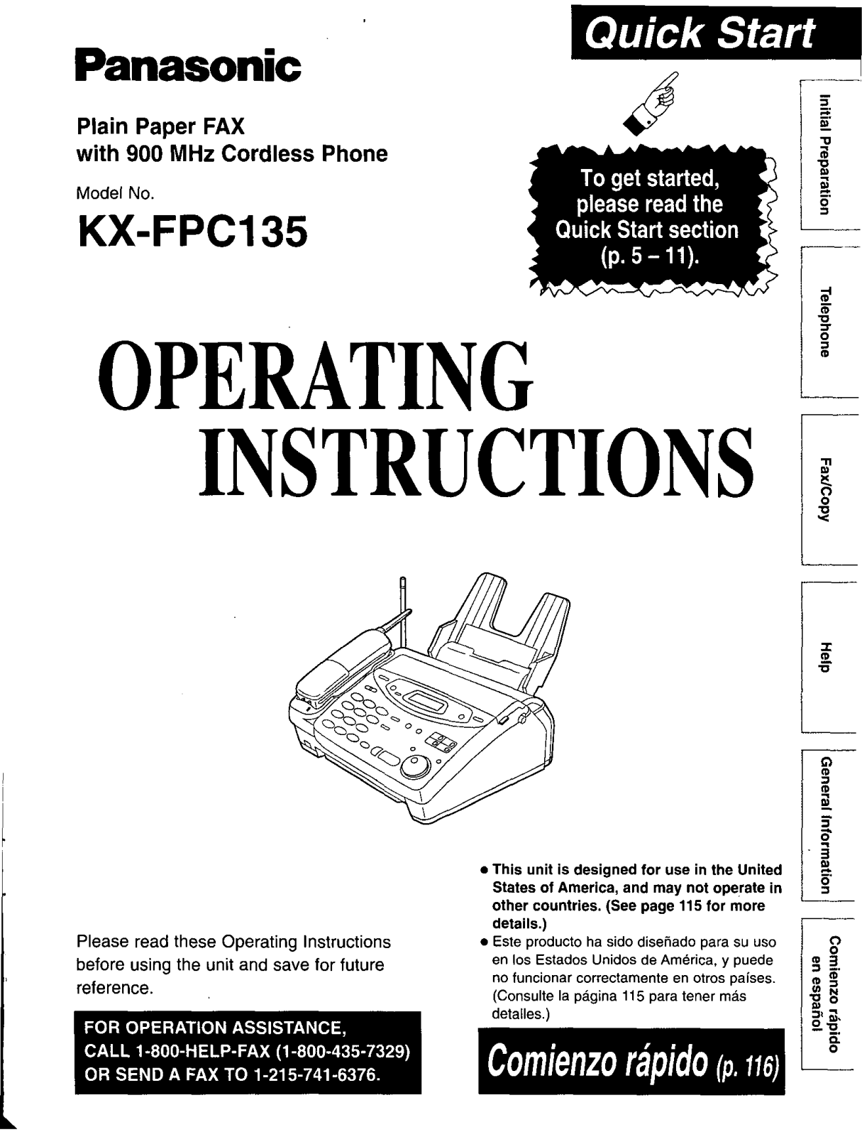 Panasonic KX-FPC135 User Manual