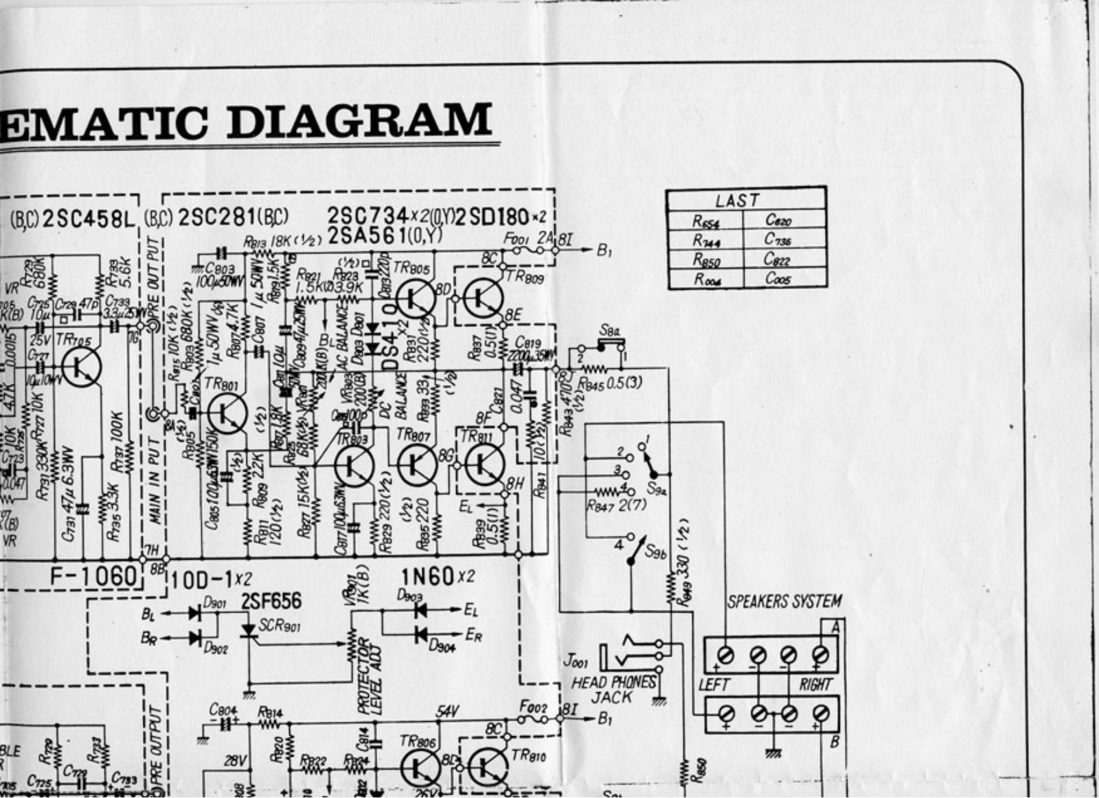 Sansui AU-555 Schematic