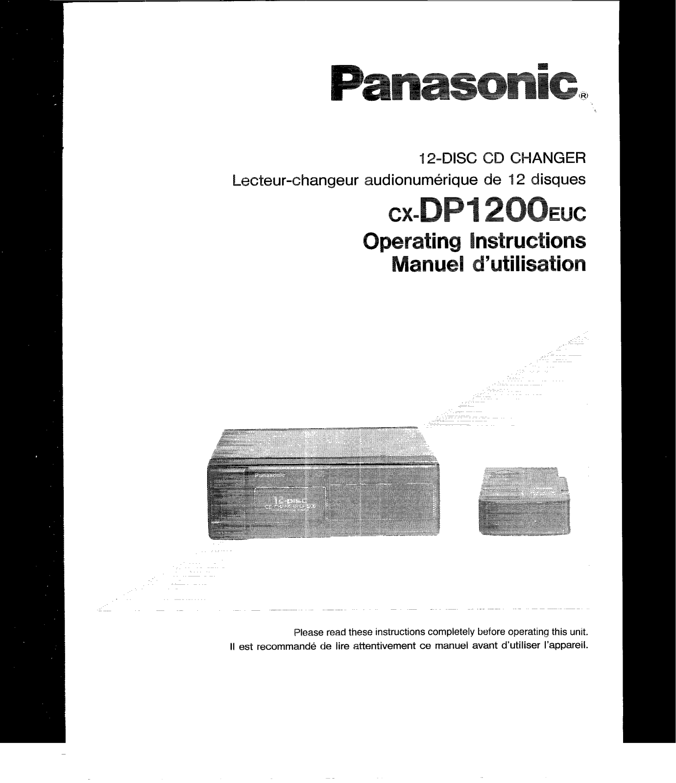 Panasonic cx-dp1200 Operation Manual