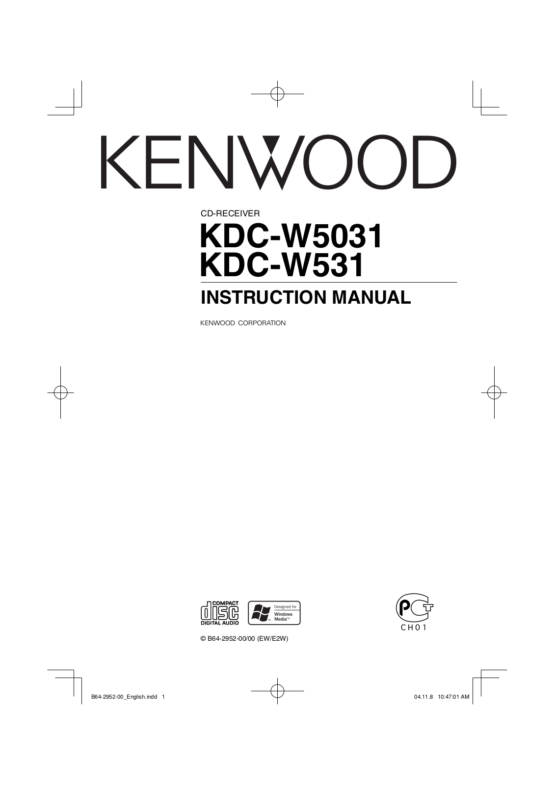 Kenwood KDC-W5031, KDC-W531 User Manual