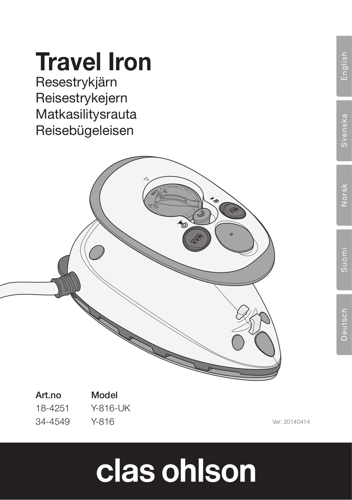 Clas Ohlson Y-816 User Manual