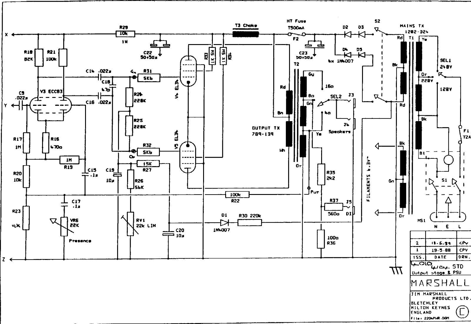 Marshall 4104 Schematic